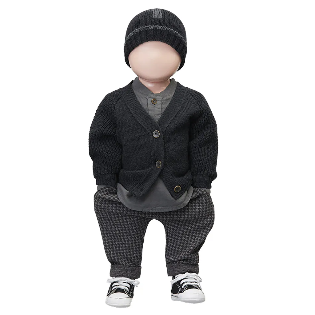 1 In The Family Baby And Child Mirt Henley T-shirt Grey