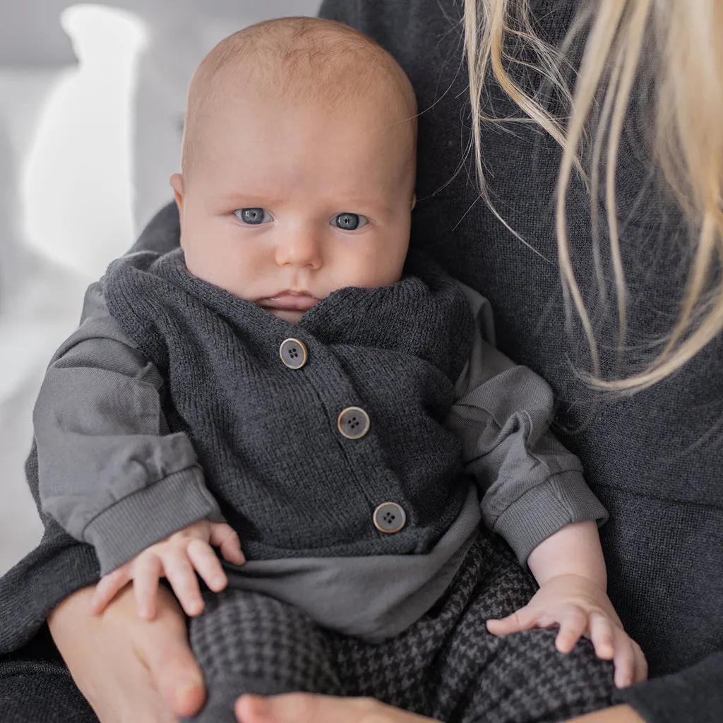 1  In The Family Baby And Child Mirt Henley T-shirt Grey