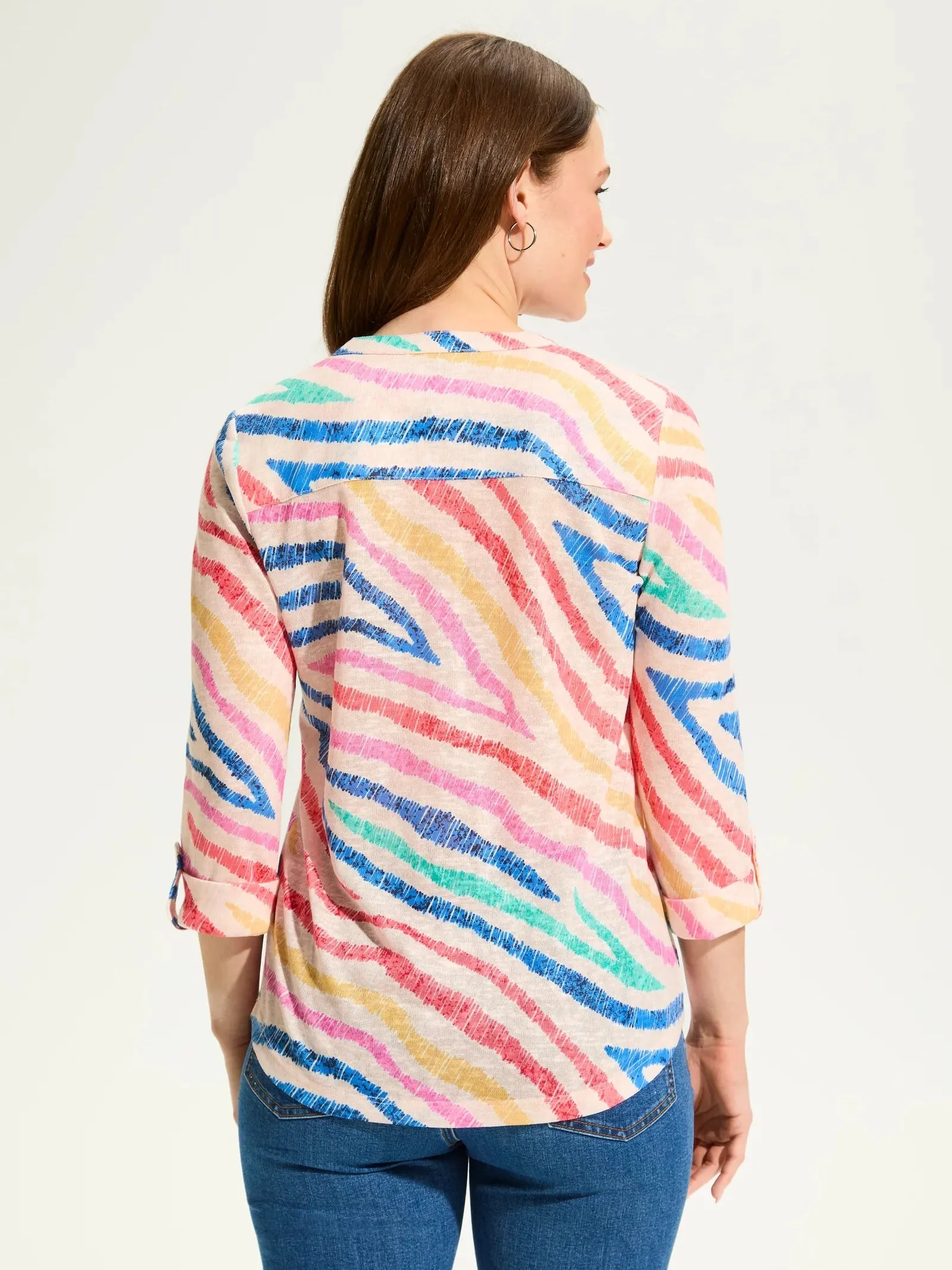 3/4 Sleeve Henley Top Trialblazer by FDJ