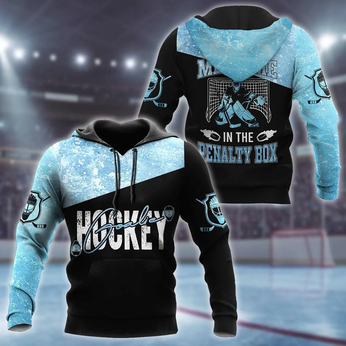 3D All Over Printed Ice Hockey Goalie Unisex Sweatshirt Zip Hoodie Christmas Shirts