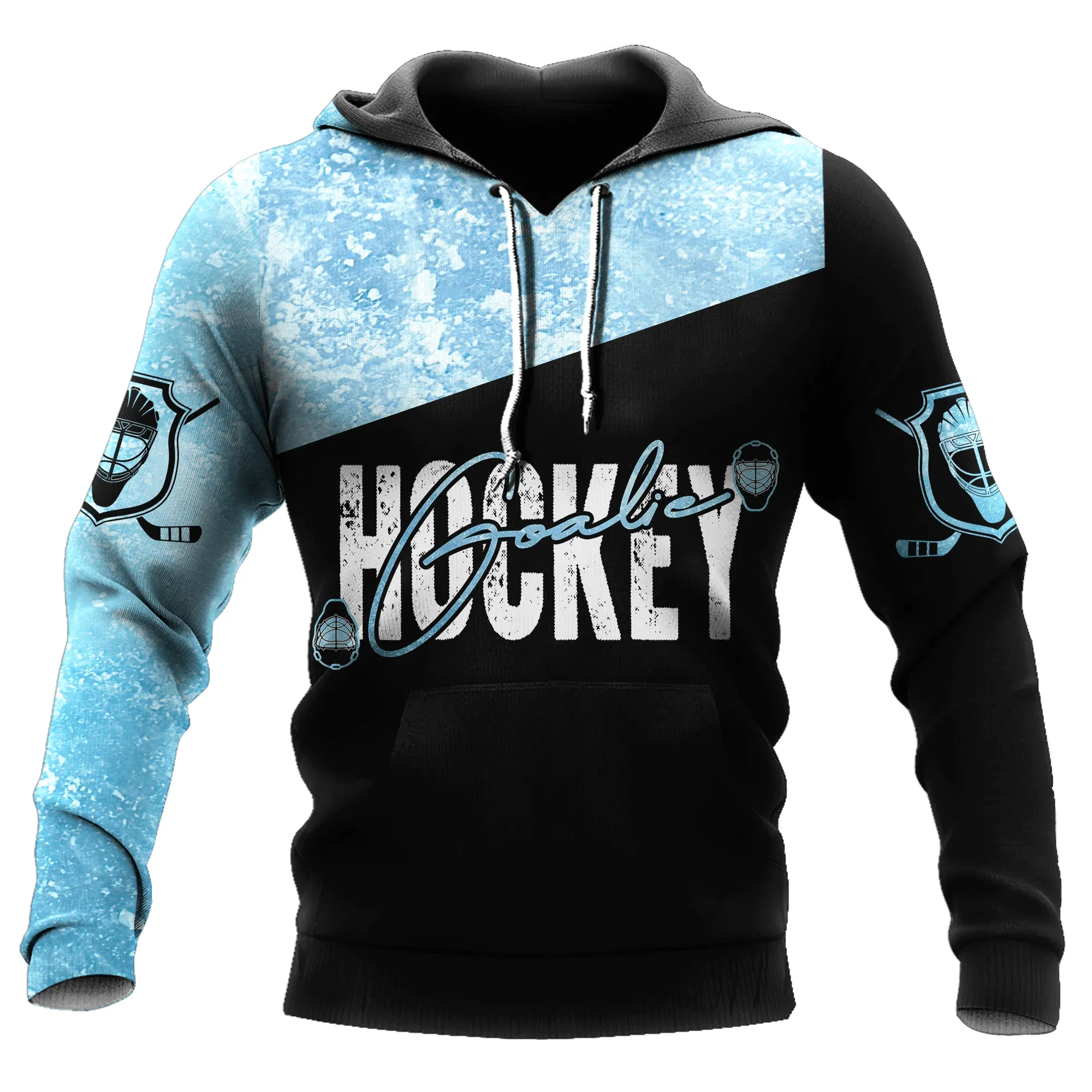3D All Over Printed Ice Hockey Goalie Unisex Sweatshirt Zip Hoodie Christmas Shirts
