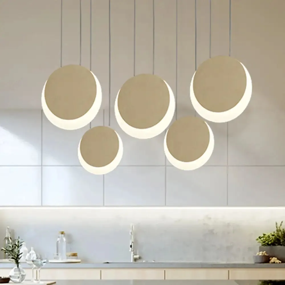 Anna - Moon Shaped Pendant Nordic Metal 3/4/5 Lights Cluster Light