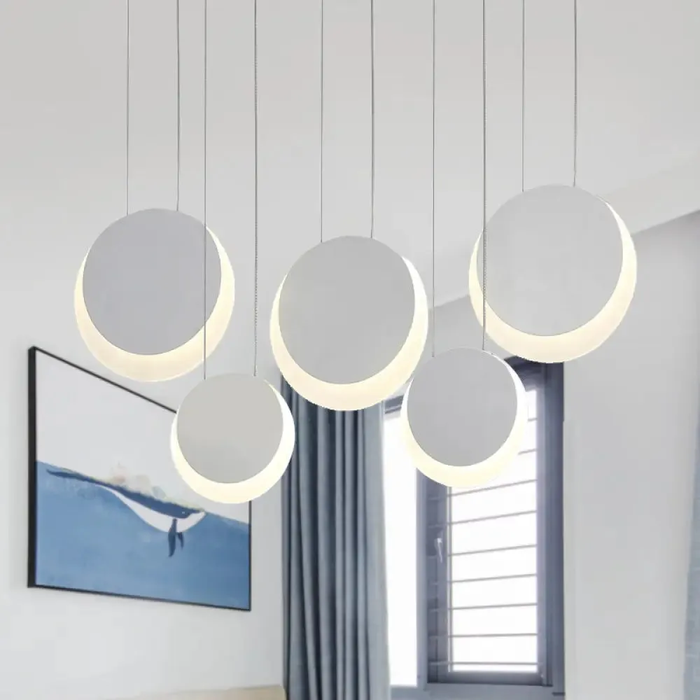 Anna - Moon Shaped Pendant Nordic Metal 3/4/5 Lights Cluster Light
