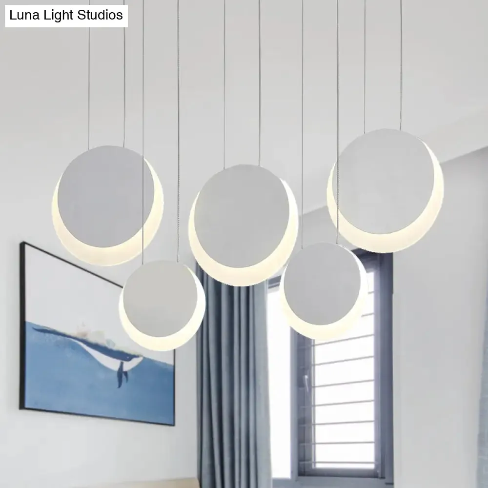 Anna - Moon Shaped Pendant Nordic Metal 3/4/5 Lights Cluster Light