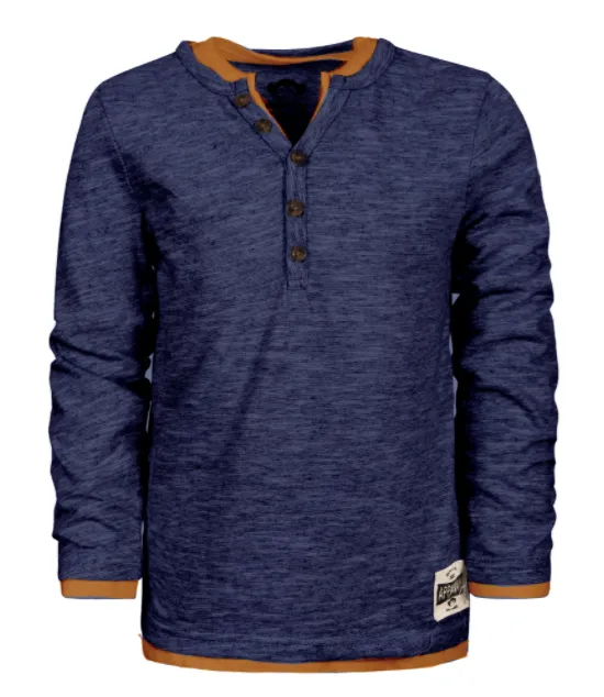 Appaman - Camden Long Sleeve Henley in Dark Navy