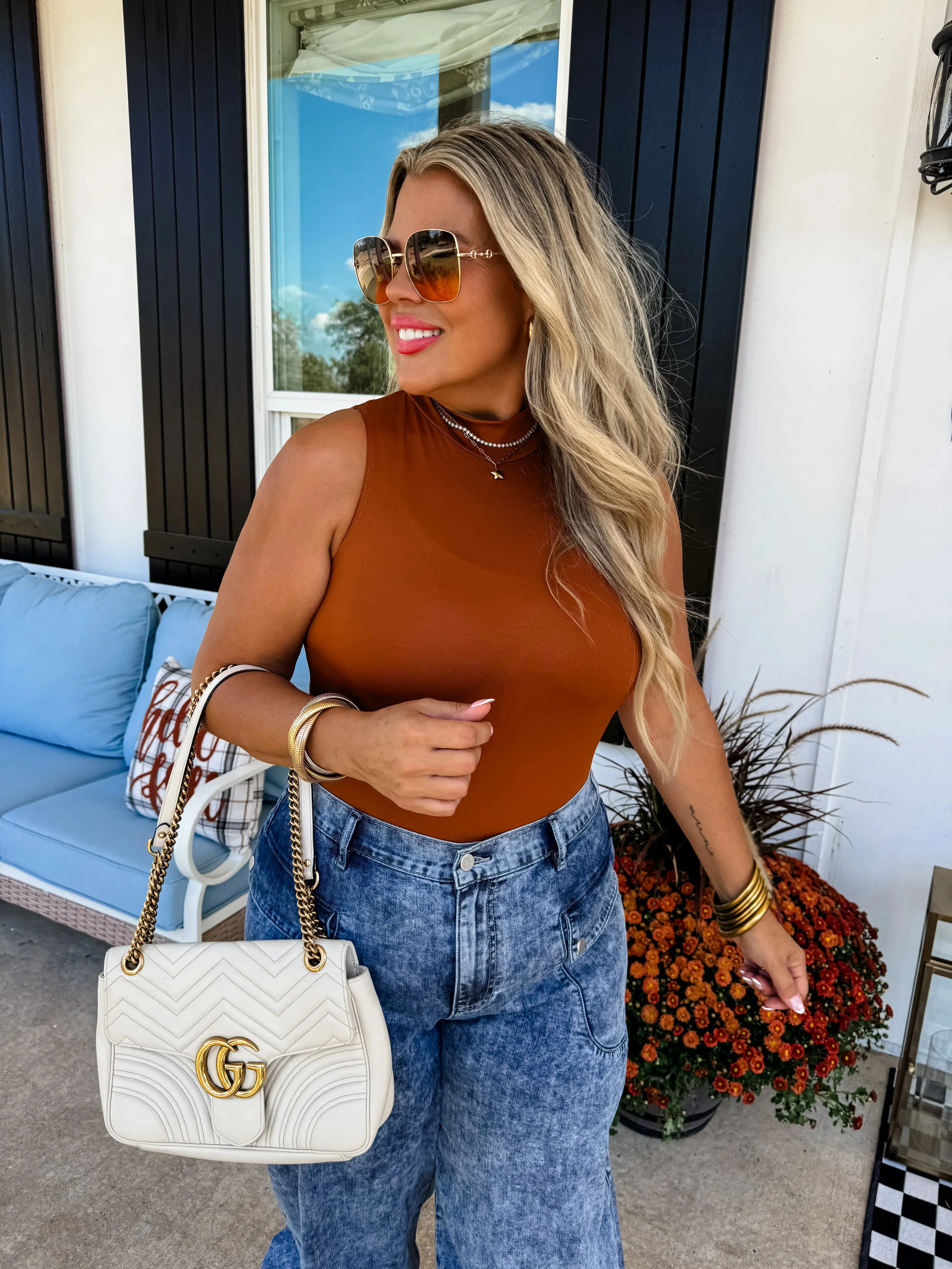Baylee Mock Neck Bodysuit in Three Colors