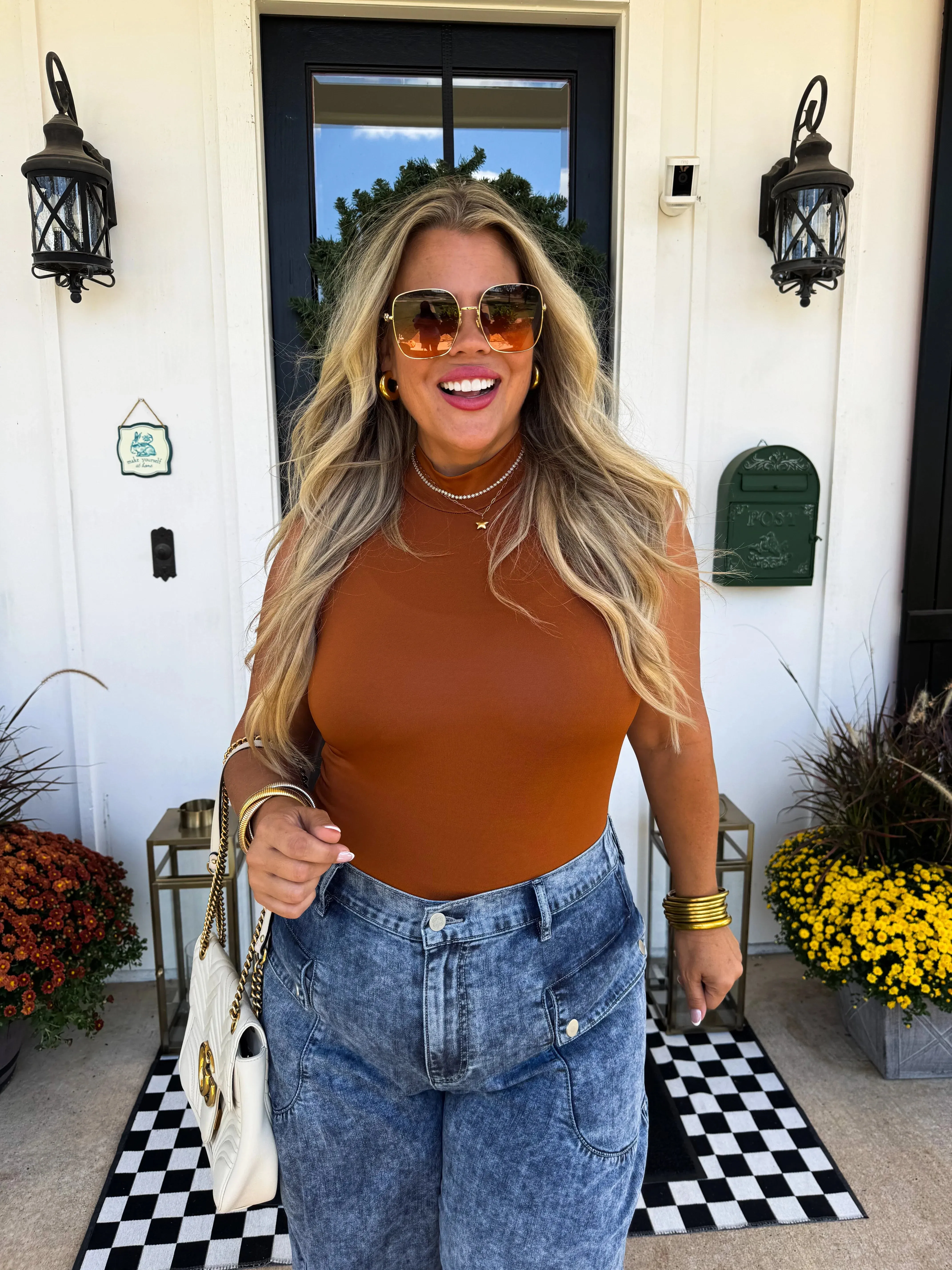 Baylee Mock Neck Bodysuit in Three Colors