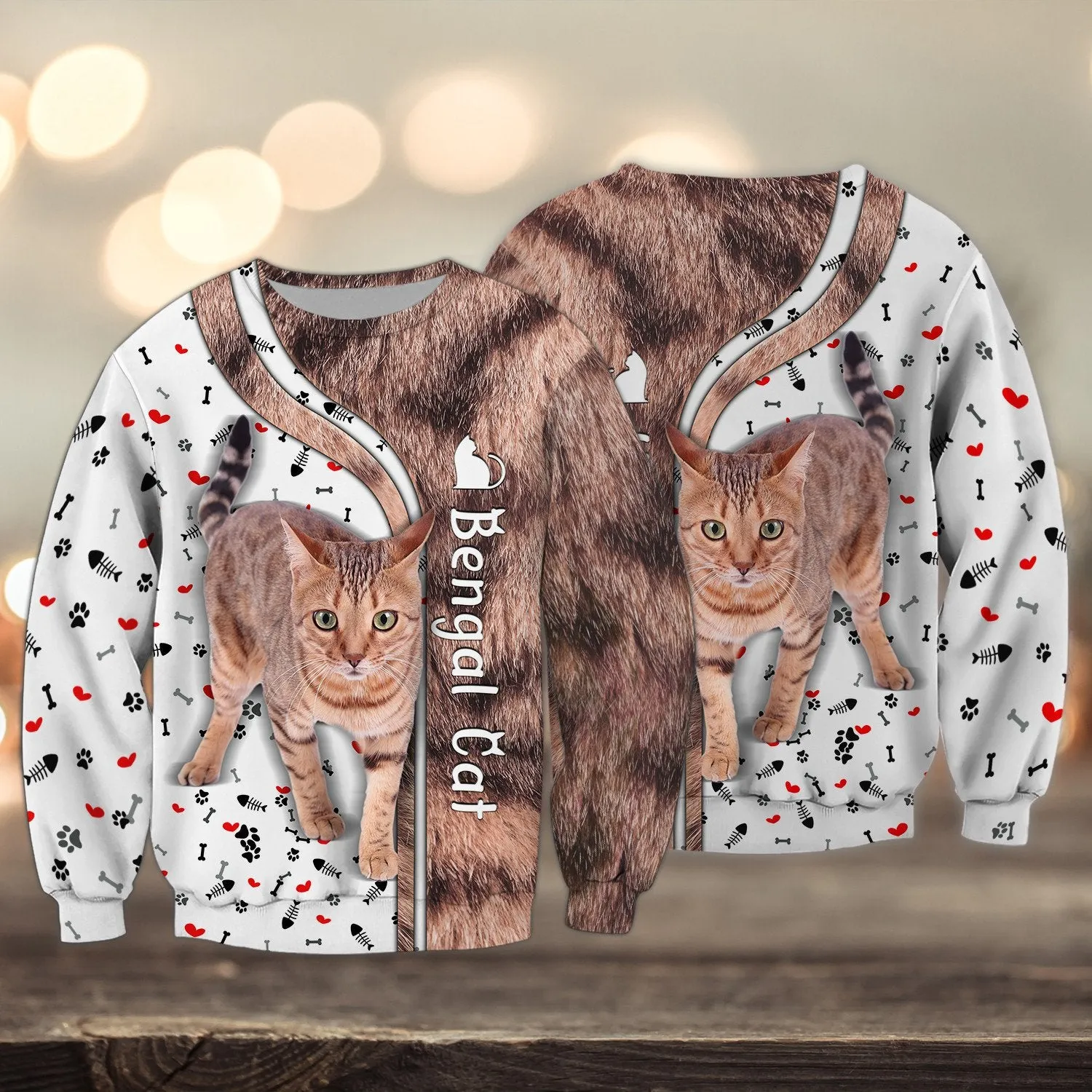 Bengal Cat 3D All Over Printed Shirts Gift For Bengal Cat Lovers