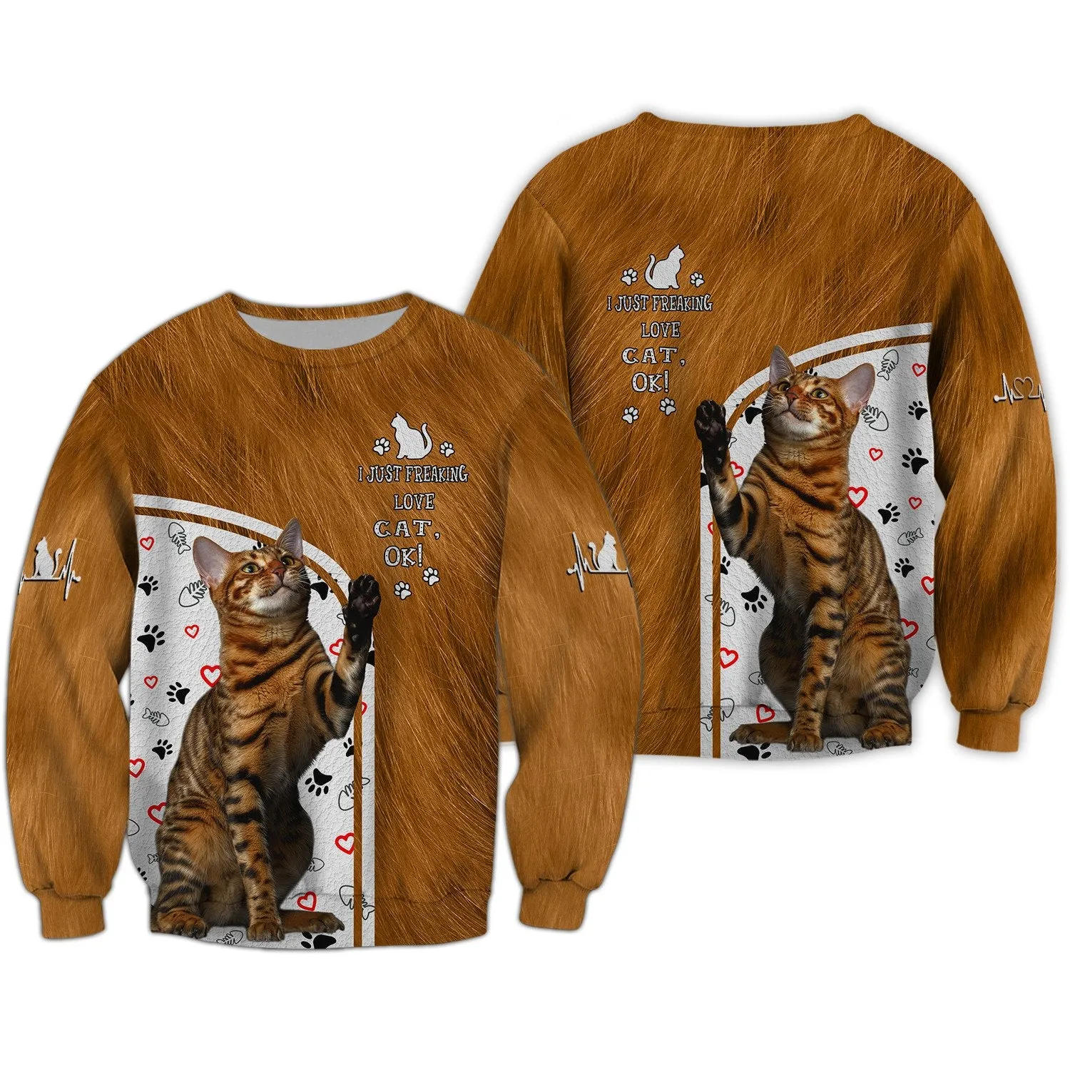 Bengal Cat 3D All Over Printed Shirts Gift For Bengal Cat Lovers
