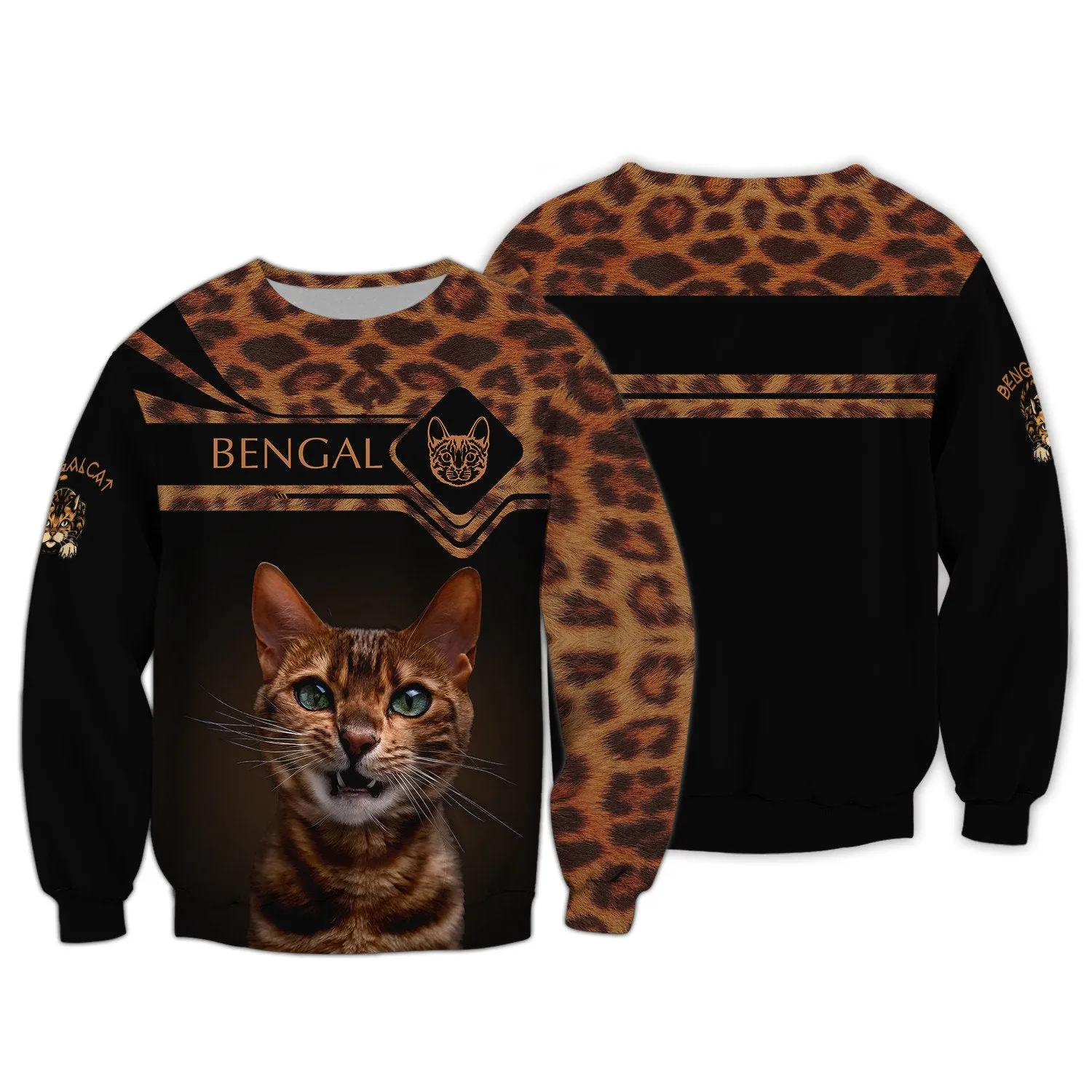 Bengal Cat 3D All Over Printed Shirts Gift For Bengal Cat Lovers
