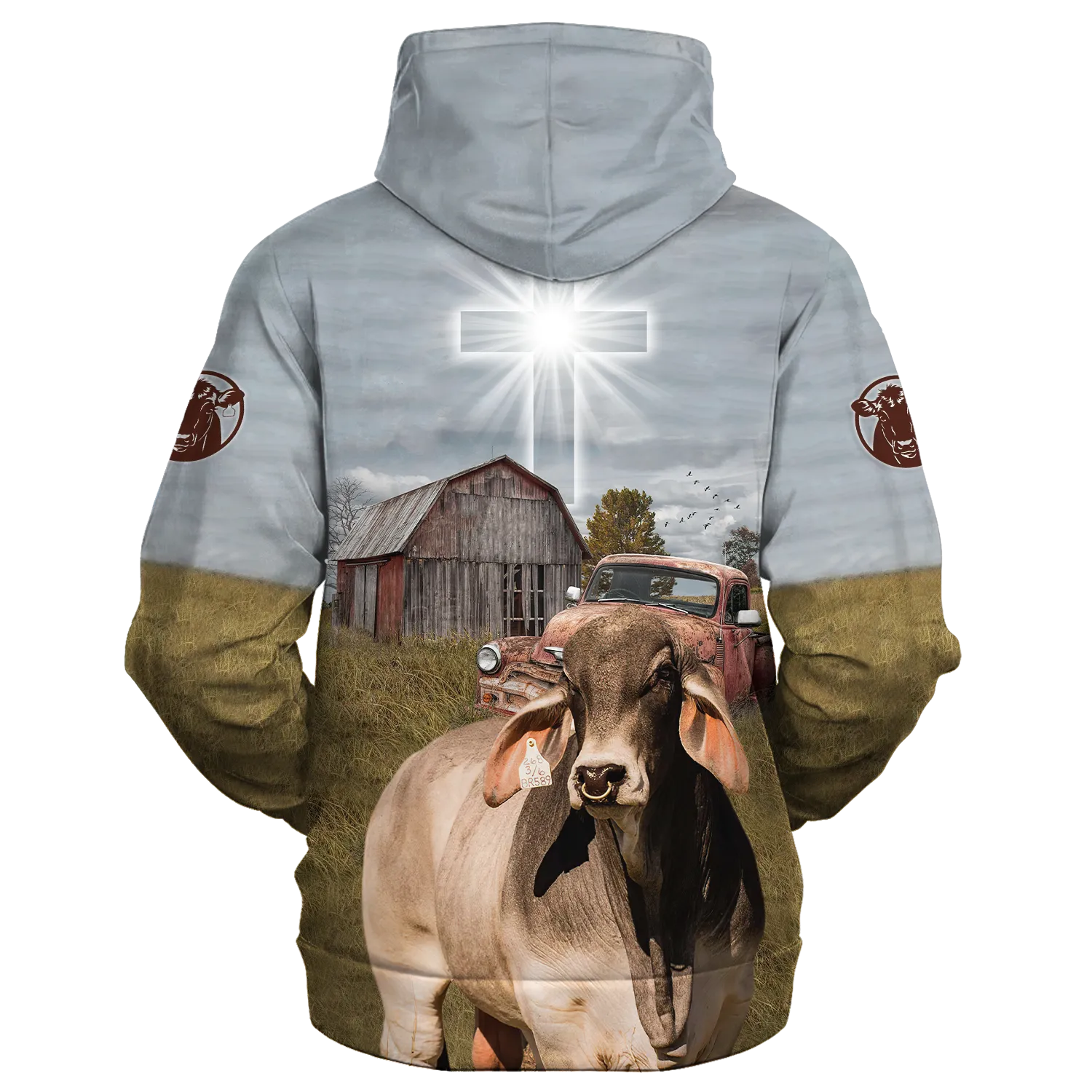 Brahman Hoodie, Premium Apparel For Farmer , Farm Design On Hoodie