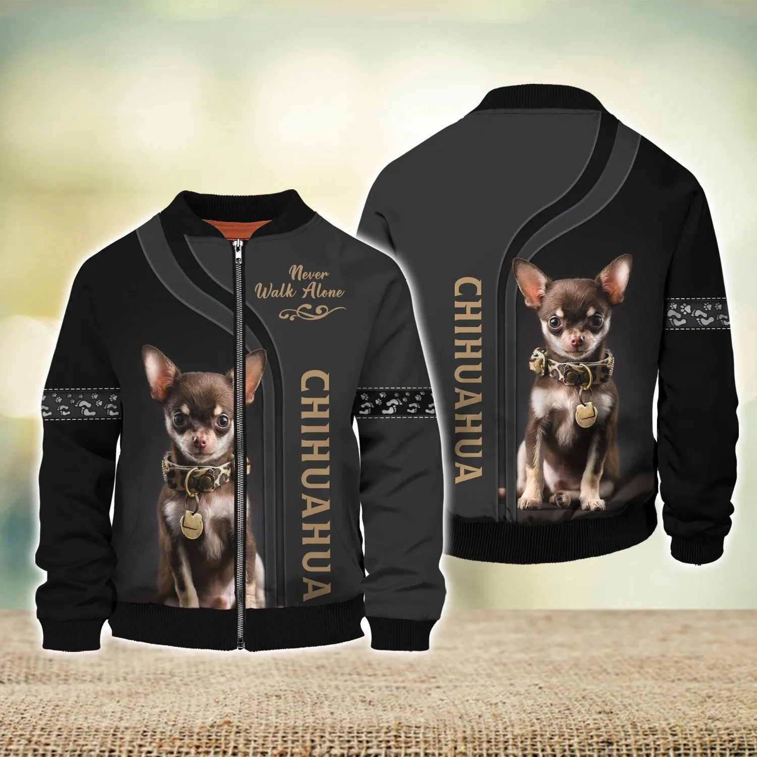 Chihuahua Love Never Walk Alone 3D Full Print Shirts, Shirt For Dog Lovers, Dog Memorial Gifts for loss of Dog
