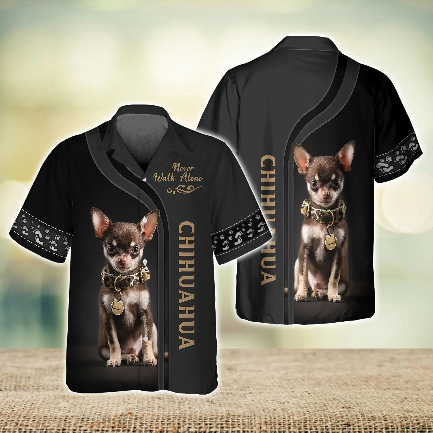 Chihuahua Love Never Walk Alone 3D Full Print Shirts, Shirt For Dog Lovers, Dog Memorial Gifts for loss of Dog
