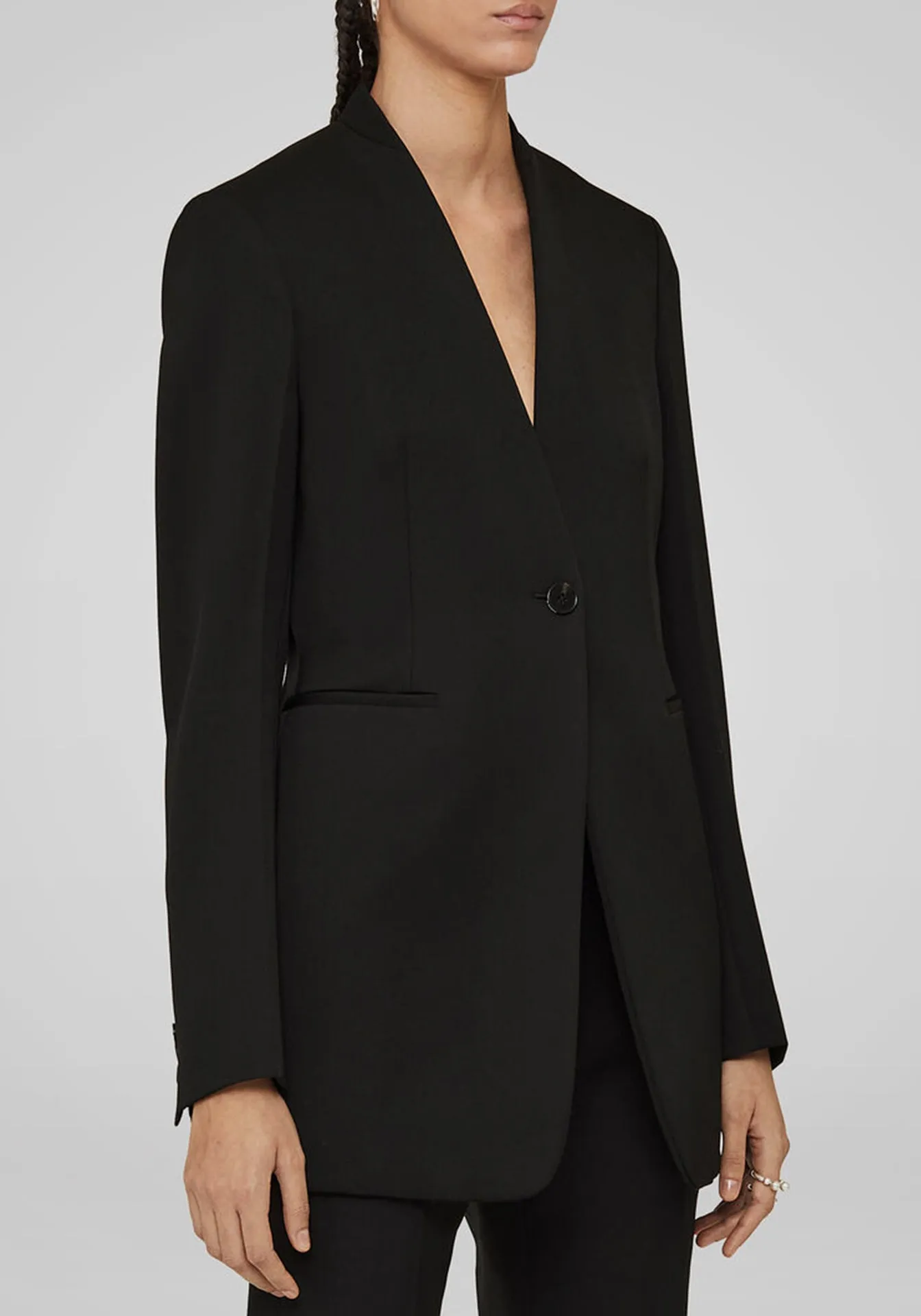 Collarless Blazer