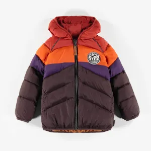 COLOR BLOCK PUFFER COAT