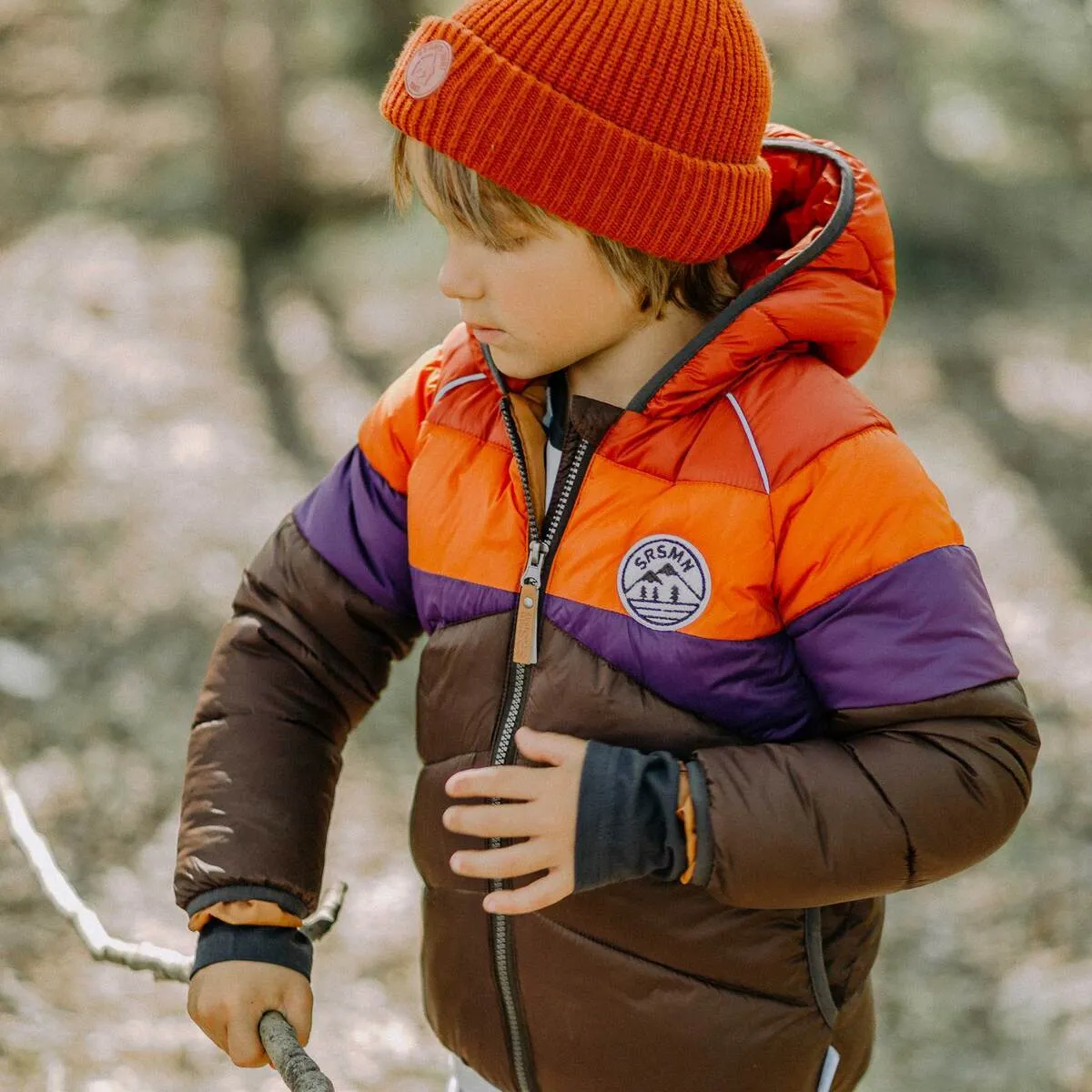 COLOR BLOCK PUFFER COAT