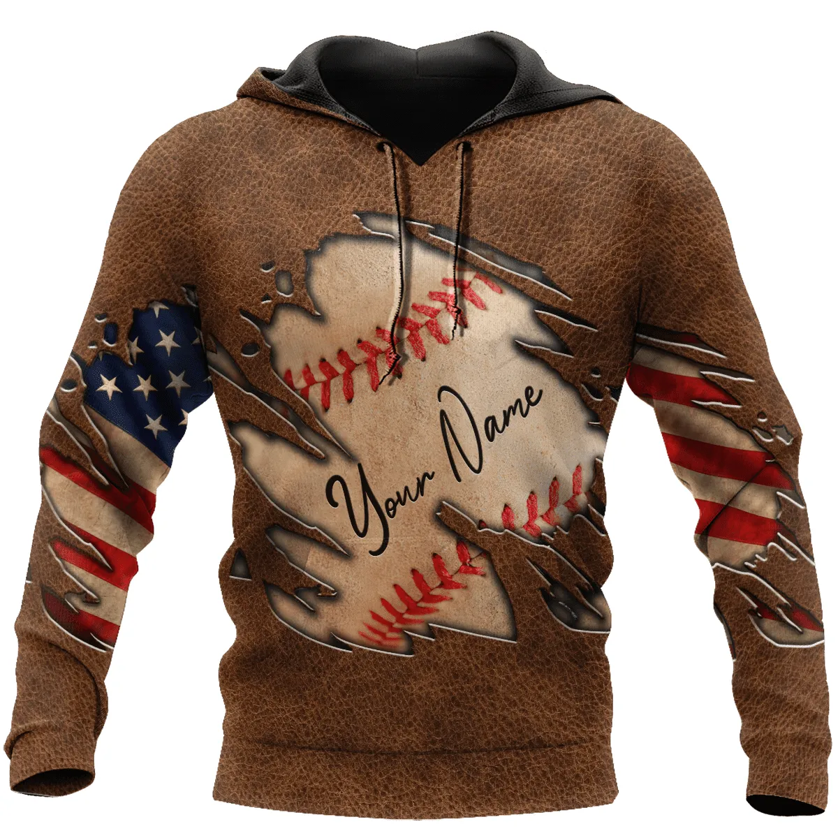 Customize Name And Number Baseball Leather Unisex Sweatshirt Zip Hoodie Christmas Shirts