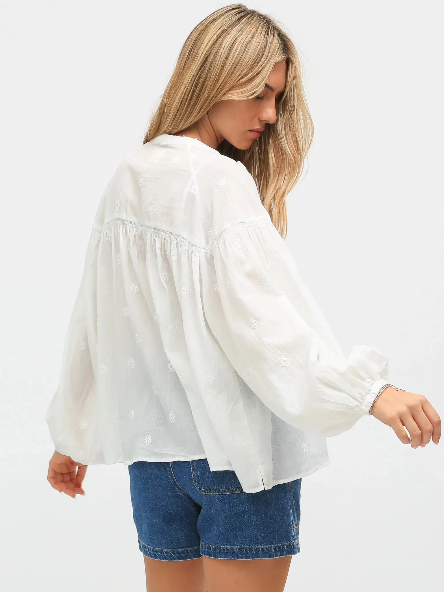 Electric and Rose Cotton Shirt in Cloud
