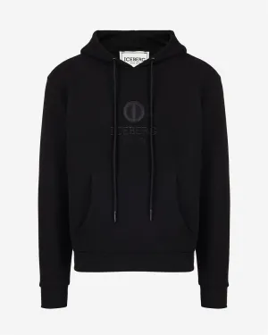 Embroided Round Logo Sw Hoody(Black) - I23E02363209000