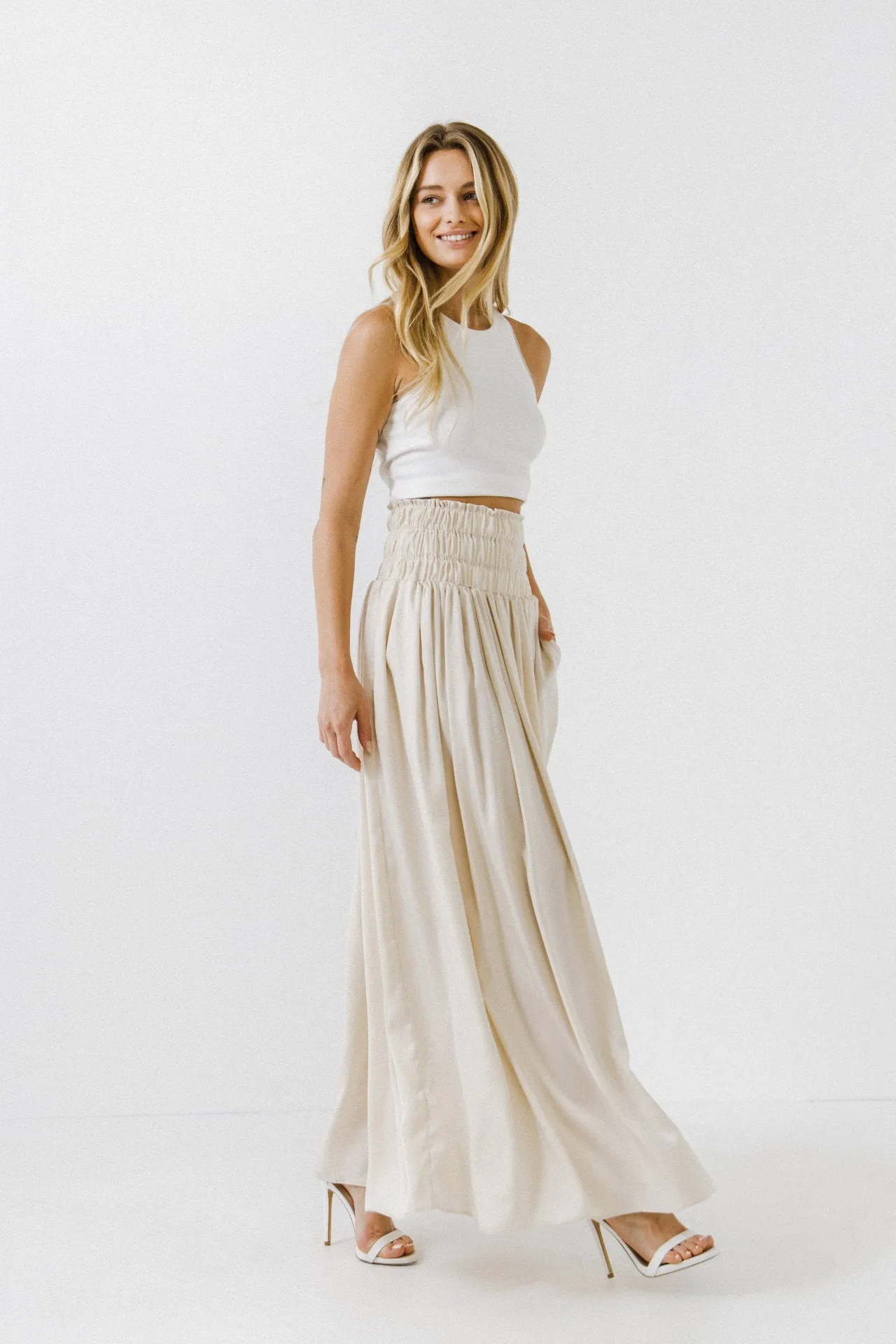 Endless Rose - Elastic Waist Maxi Skirt