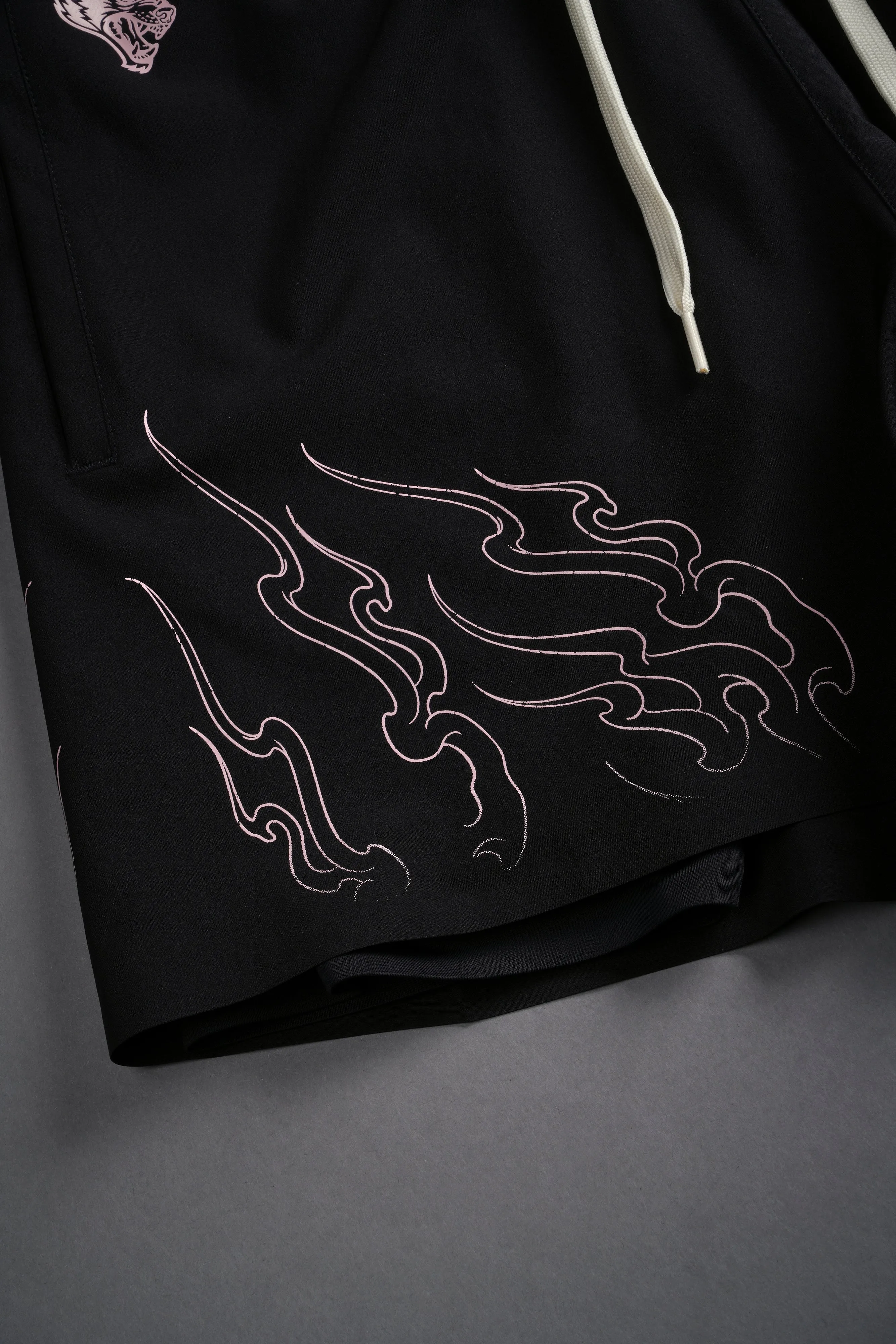 Eternal Flame Compression Shorts in Black