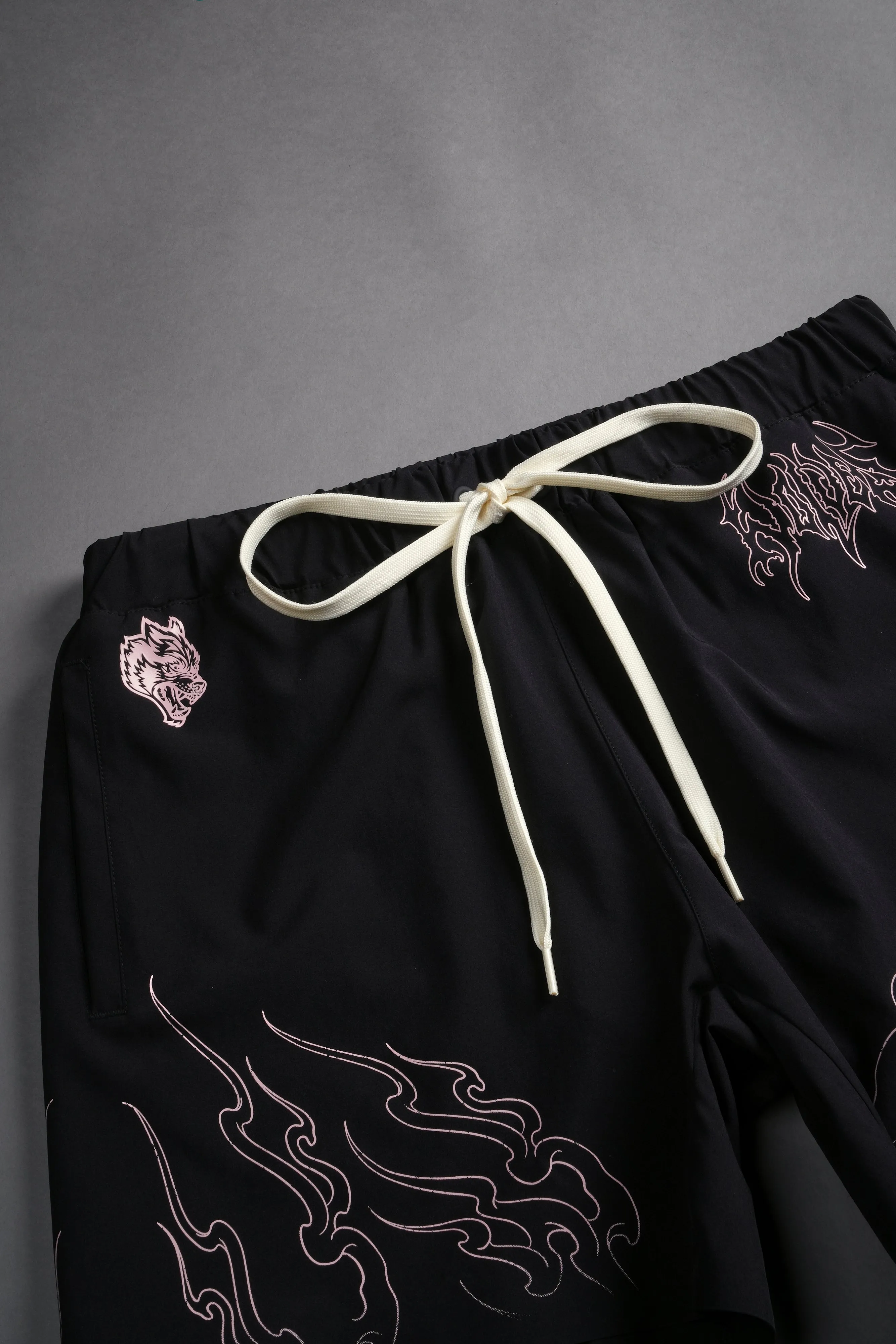 Eternal Flame Compression Shorts in Black