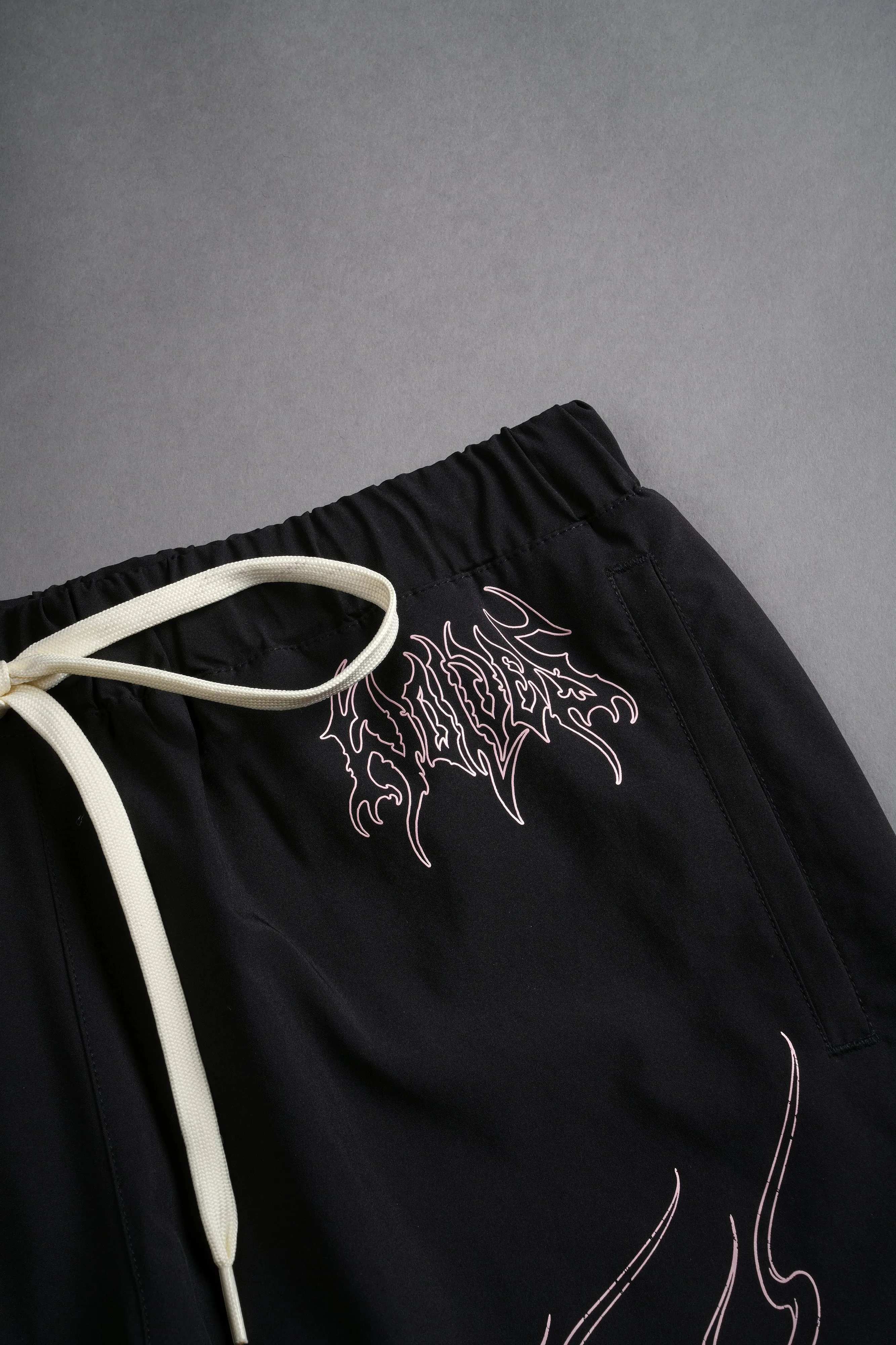 Eternal Flame Compression Shorts in Black