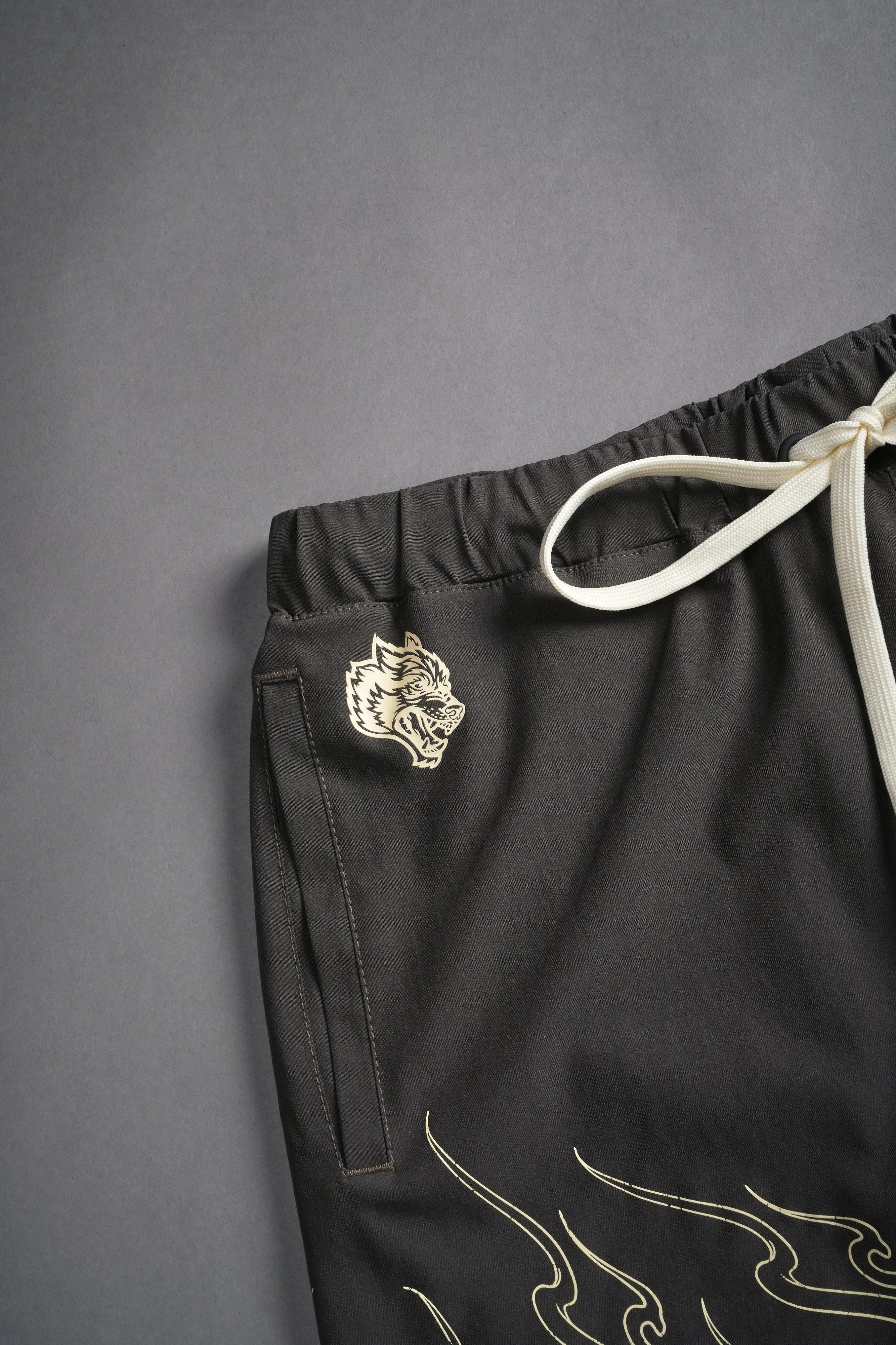 Eternal Flame Compression Shorts in Wolf Gray