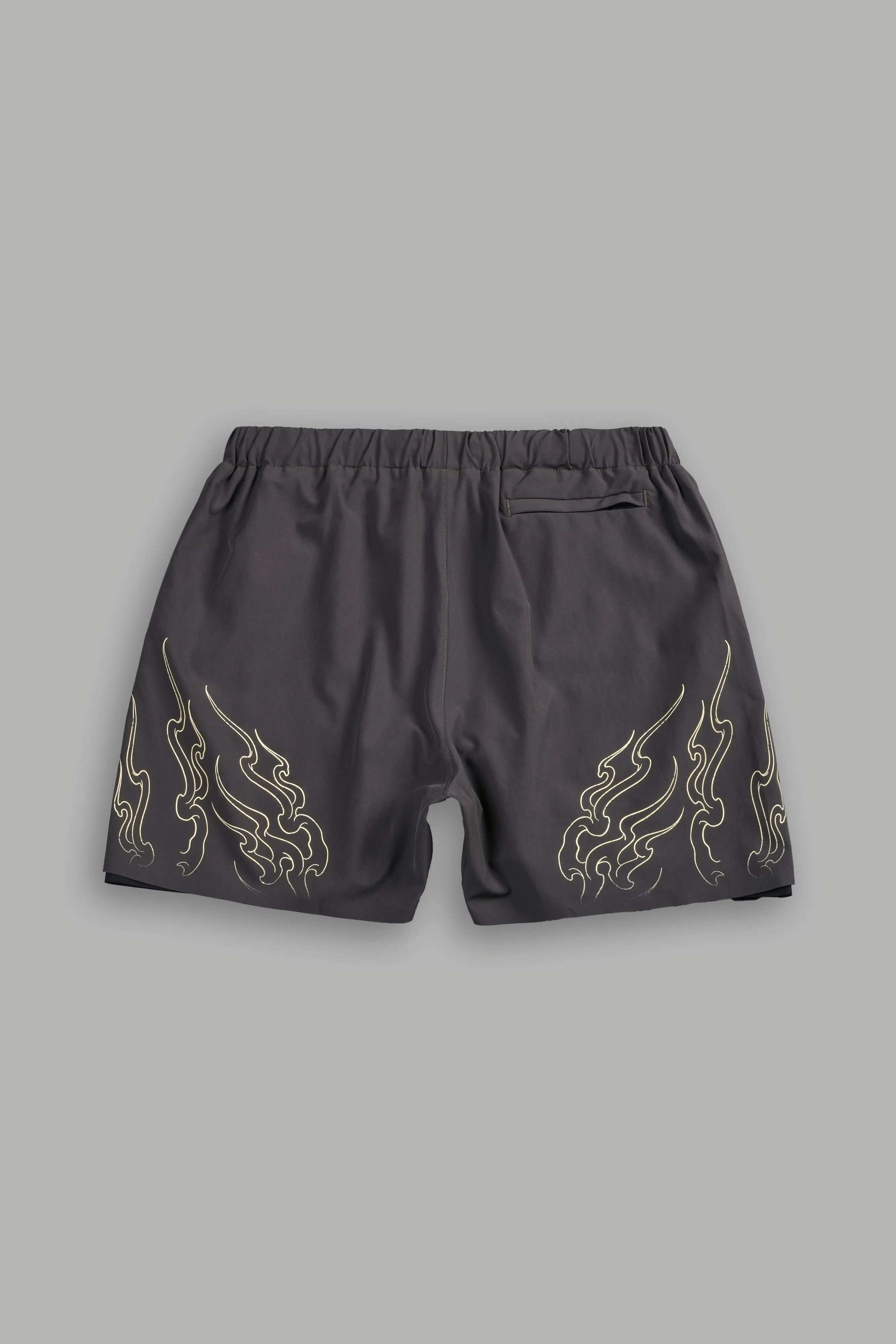 Eternal Flame Compression Shorts in Wolf Gray