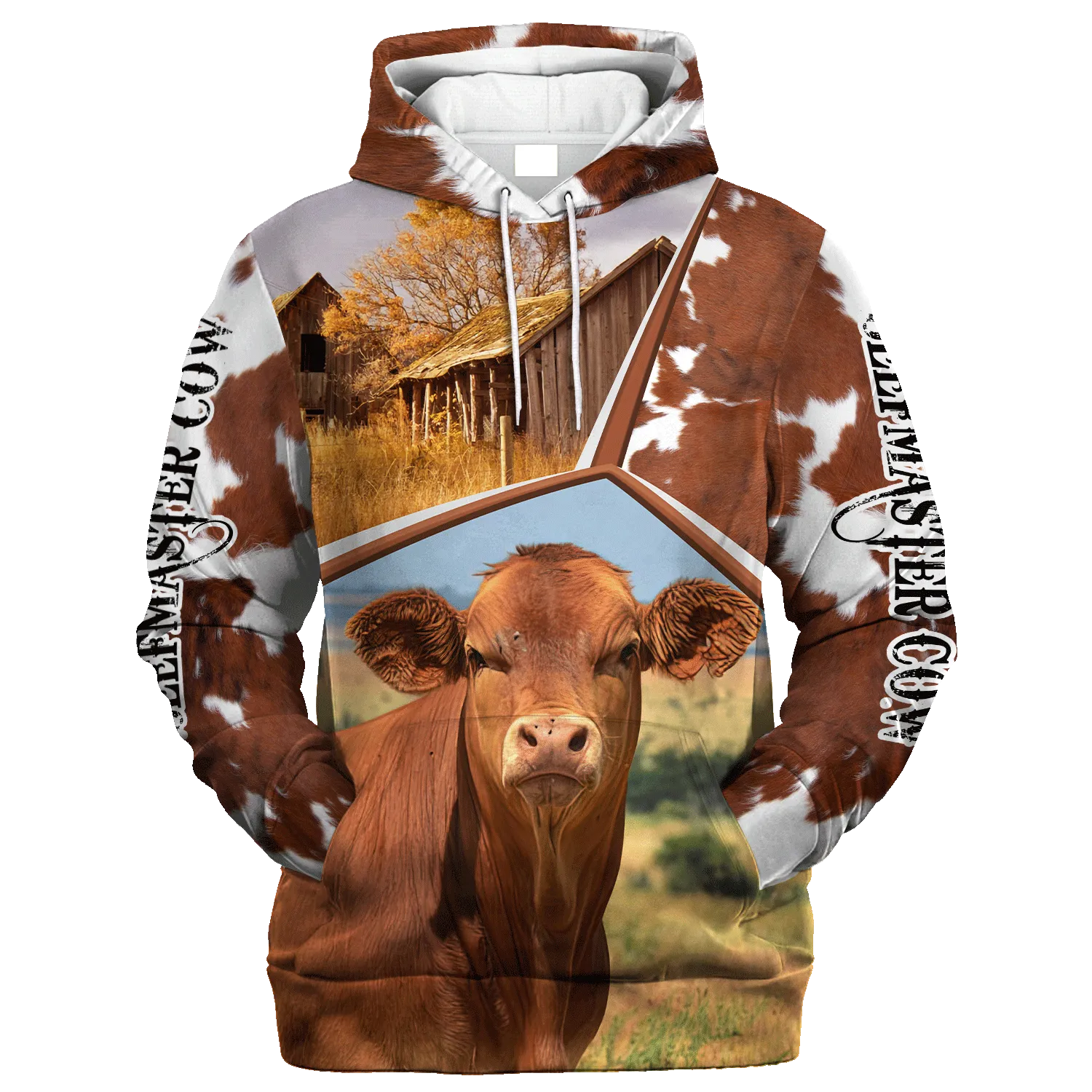 Funny Beefmaster Farm In The Fall Hoodie