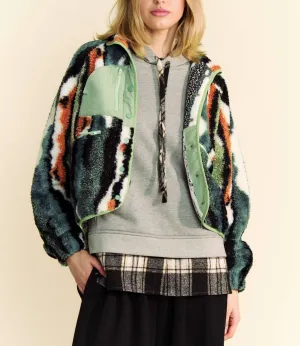 Fuzzy Jacket in Seafoam