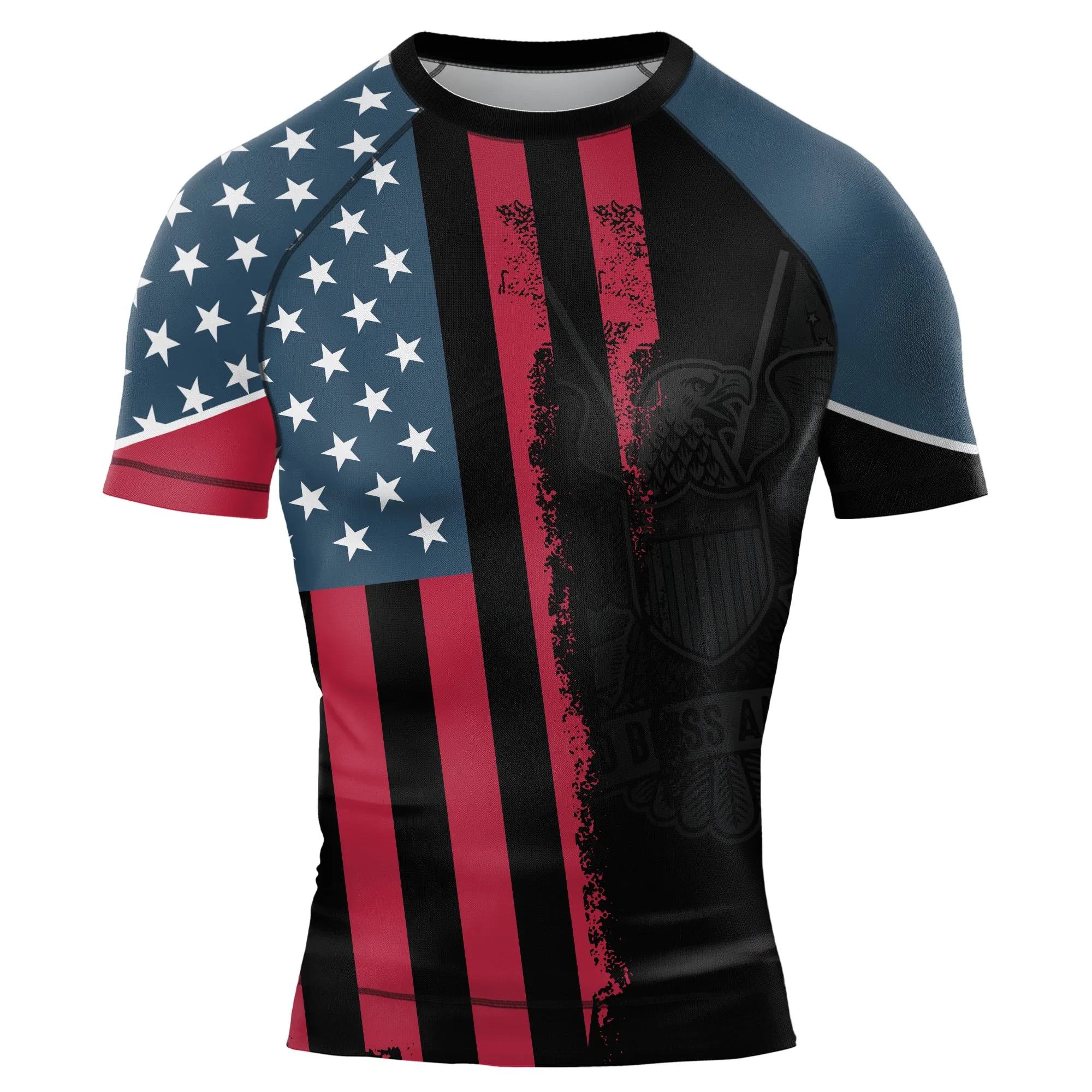 God Bless America Men's Short Sleeve Rash Guard