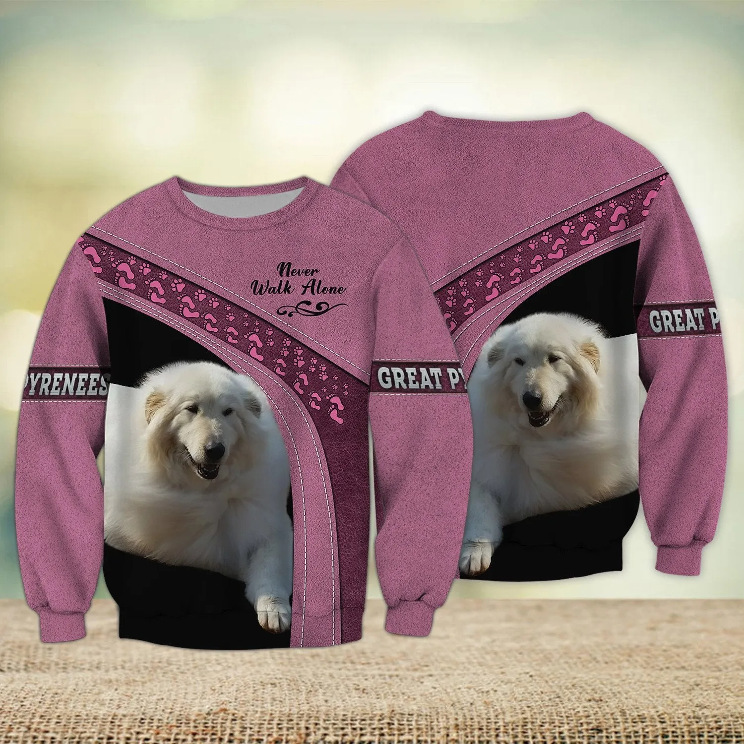 Great Pyrenees Never Walk Alone 3D Full Print Sweatshirt Hoodie Christmas Shirts