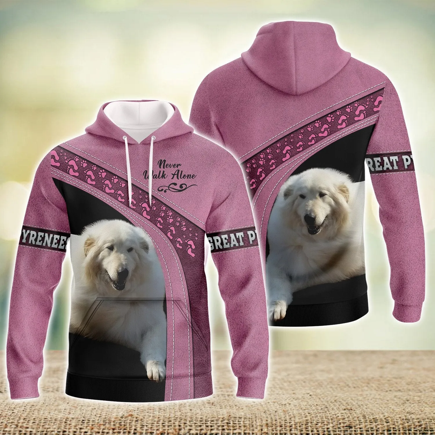 Great Pyrenees Never Walk Alone 3D Full Print Sweatshirt Hoodie Christmas Shirts