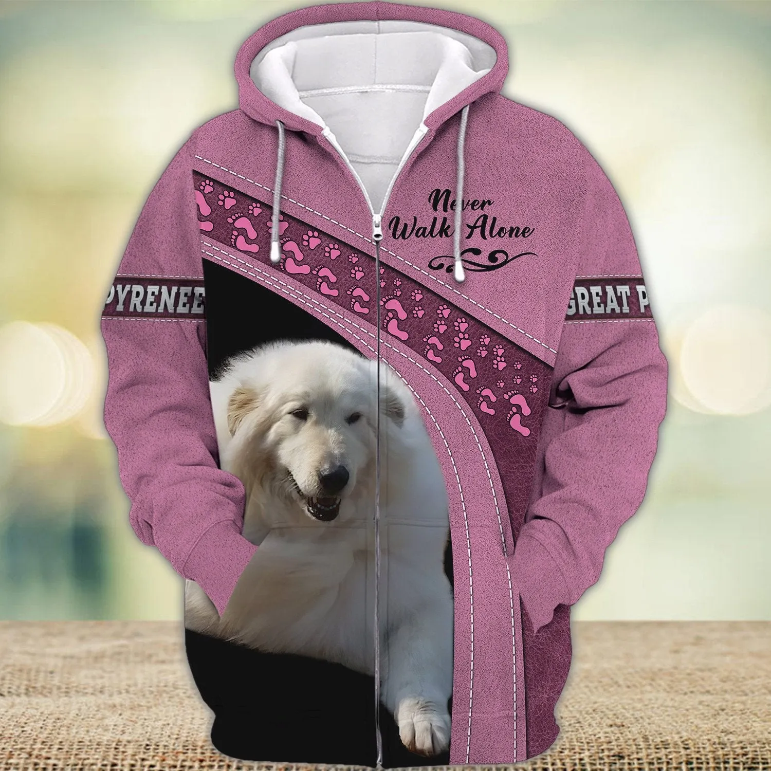 Great Pyrenees Never Walk Alone 3D Full Print Sweatshirt Hoodie Christmas Shirts