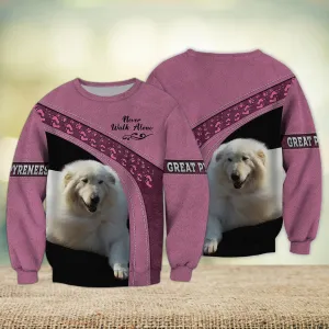 Great Pyrenees Never Walk Alone 3D Full Print Sweatshirt Hoodie Christmas Shirts