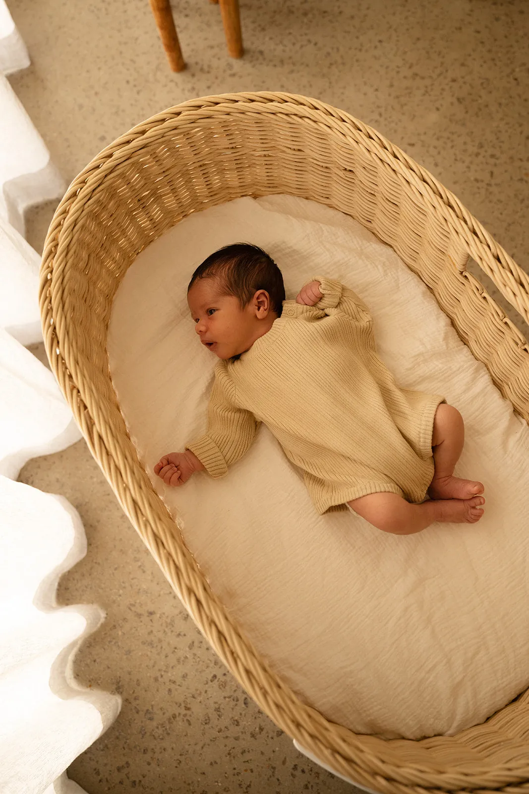 Grown Organic Ribbed Romper - Oyster