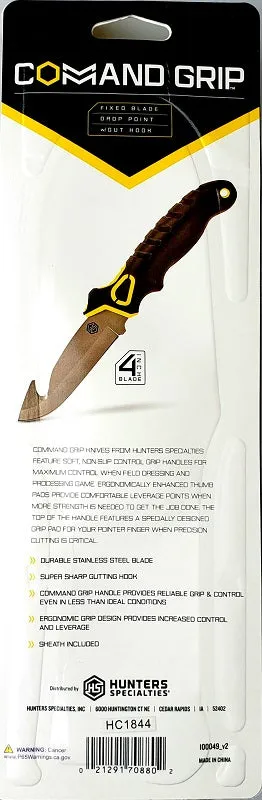 Hunter's Specialties Command Grip Knife with Gut Hook