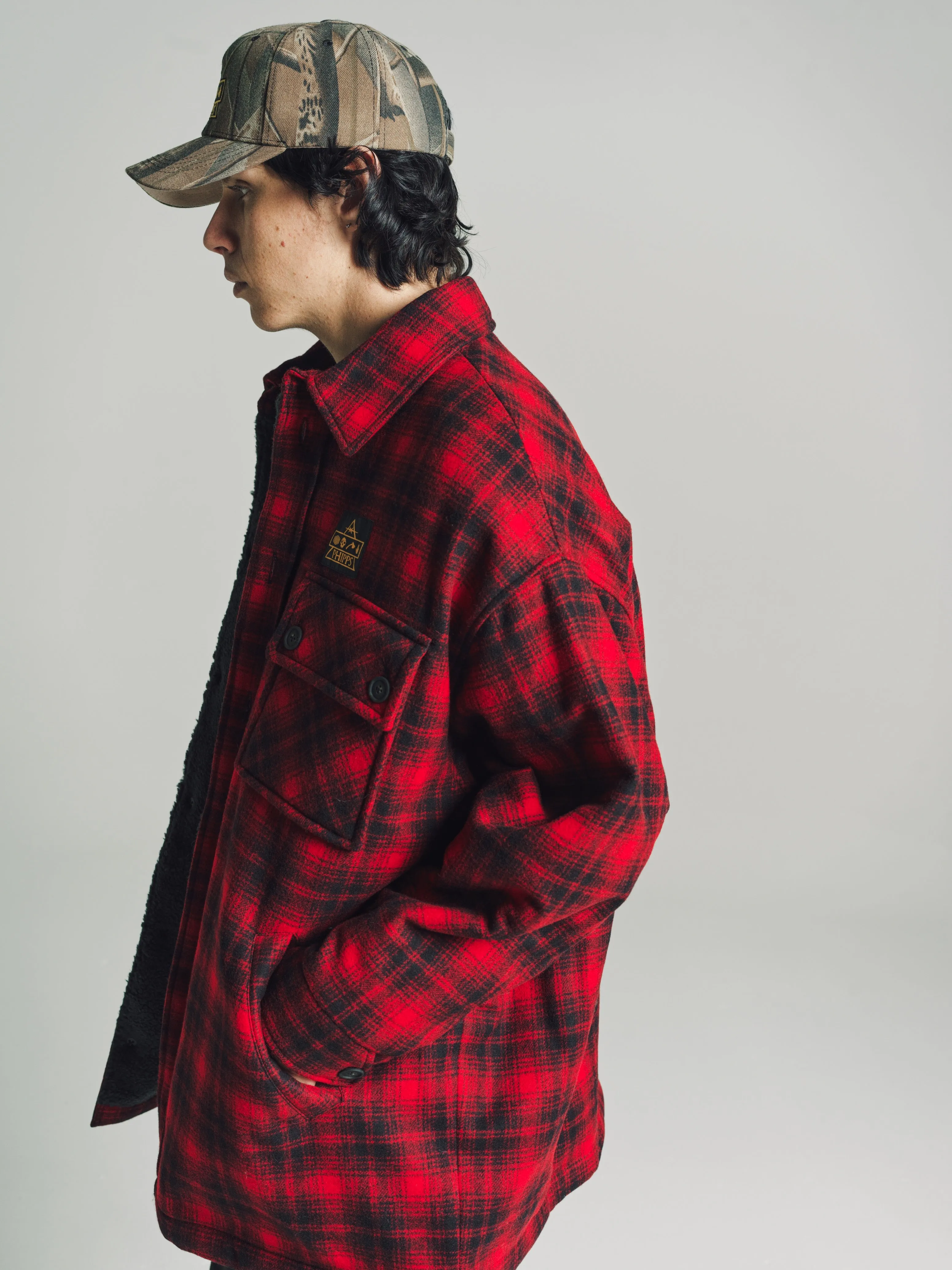 Hunting Red Woolrich Quilted Over-Shirt