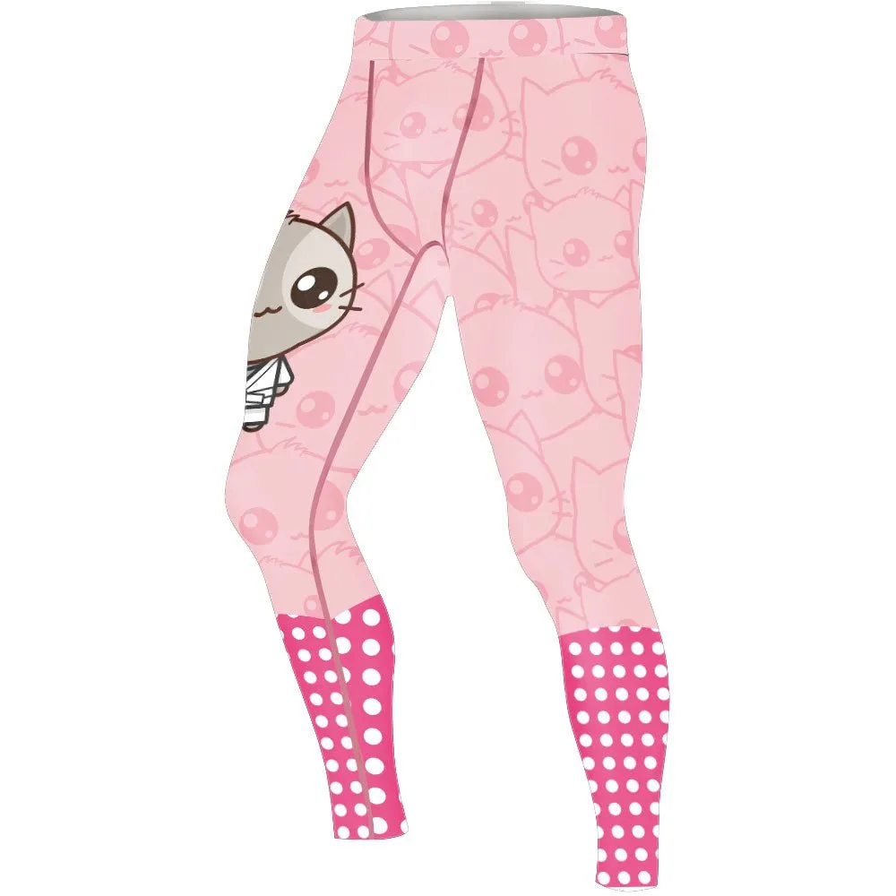 Kimeora Pink Men's Compression Leggings
