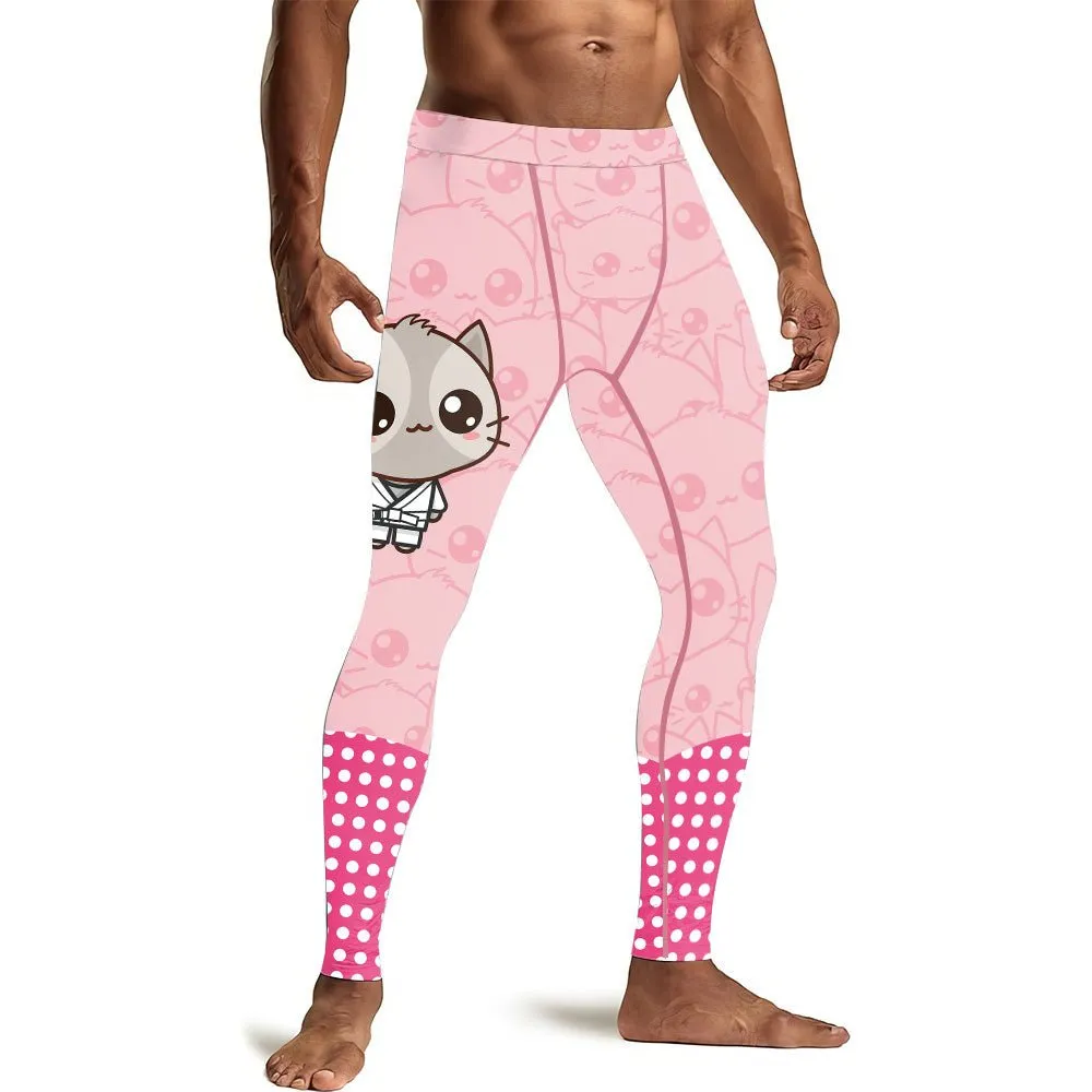 Kimeora Pink Men's Compression Leggings