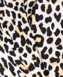 Leopard Wrapover Front Satin Bodysuit