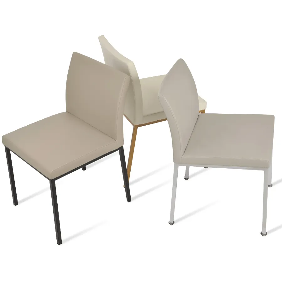Low Back Dining Chairs Aria Metal