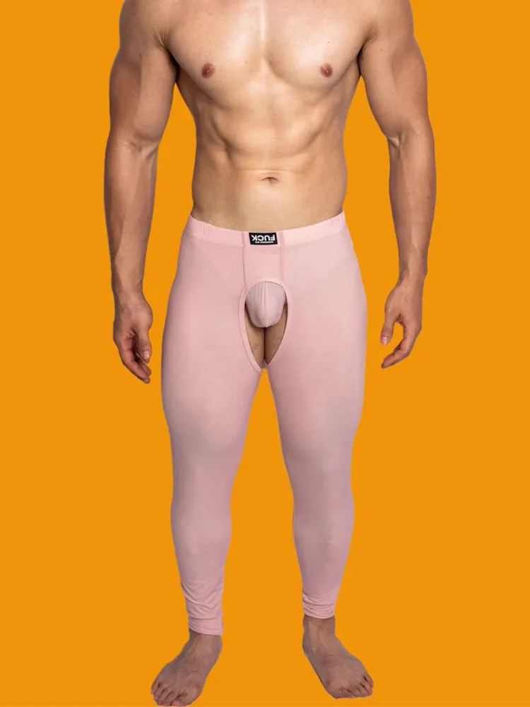 Men's Low-Rise Split Hollow Base Layer Breathable Tights