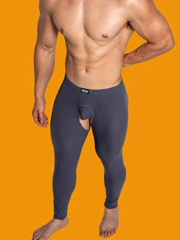 Men's Low-Rise Split Hollow Base Layer Breathable Tights