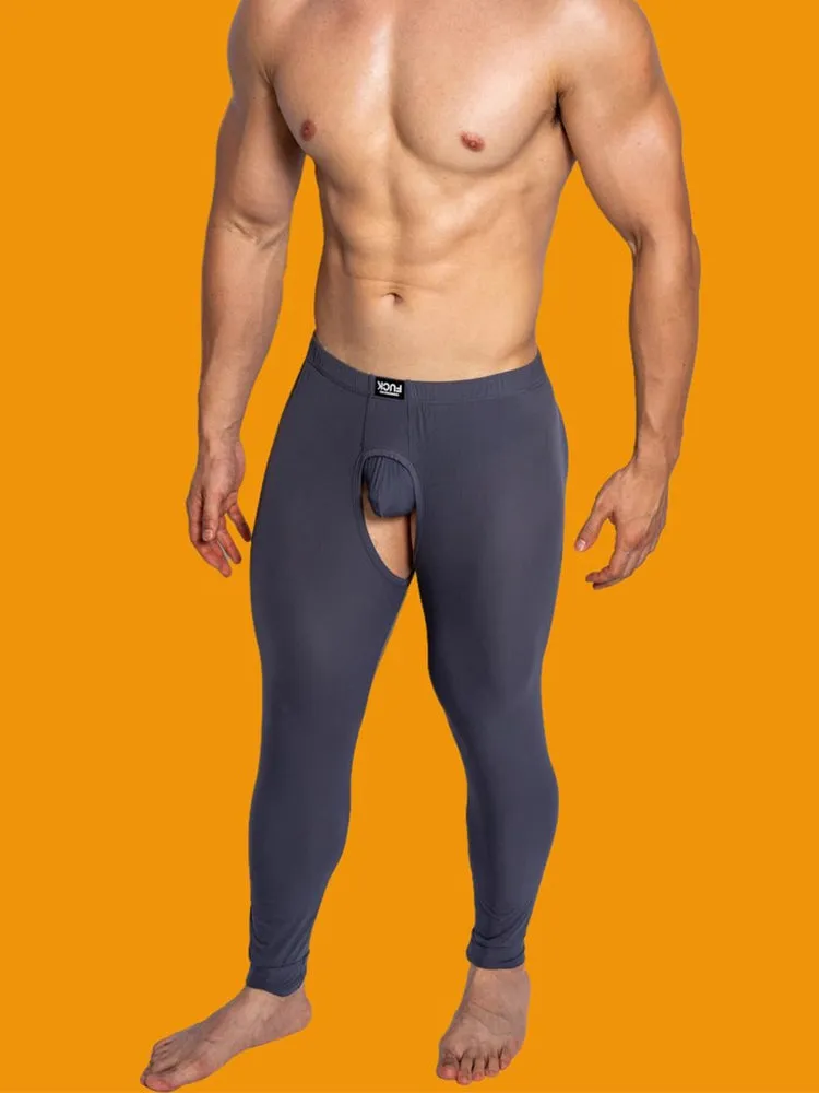 Men's Low-Rise Split Hollow Base Layer Breathable Tights
