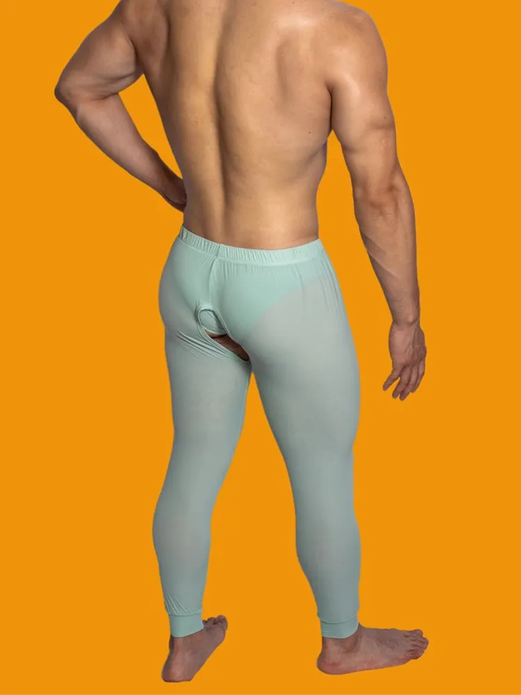 Men's Low-Rise Split Hollow Base Layer Breathable Tights