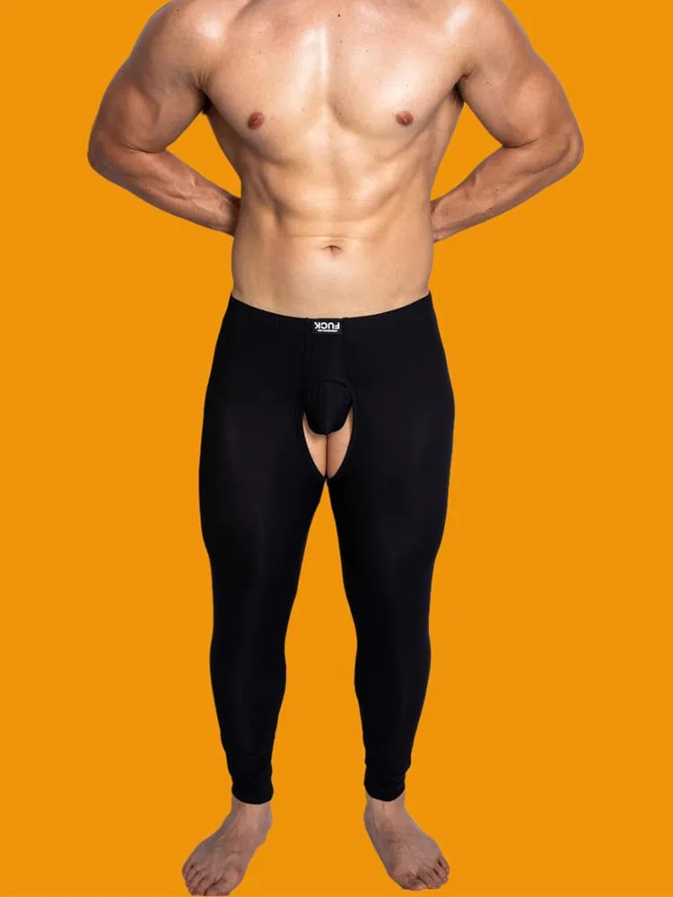 Men's Low-Rise Split Hollow Base Layer Breathable Tights