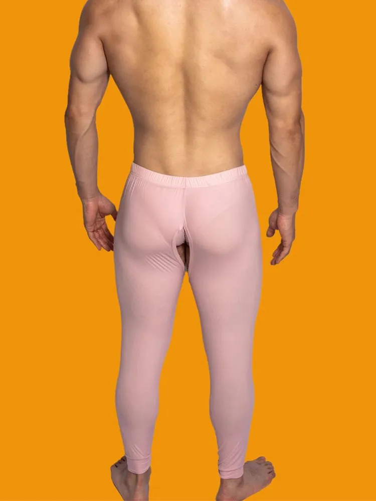 Men's Low-Rise Split Hollow Base Layer Breathable Tights