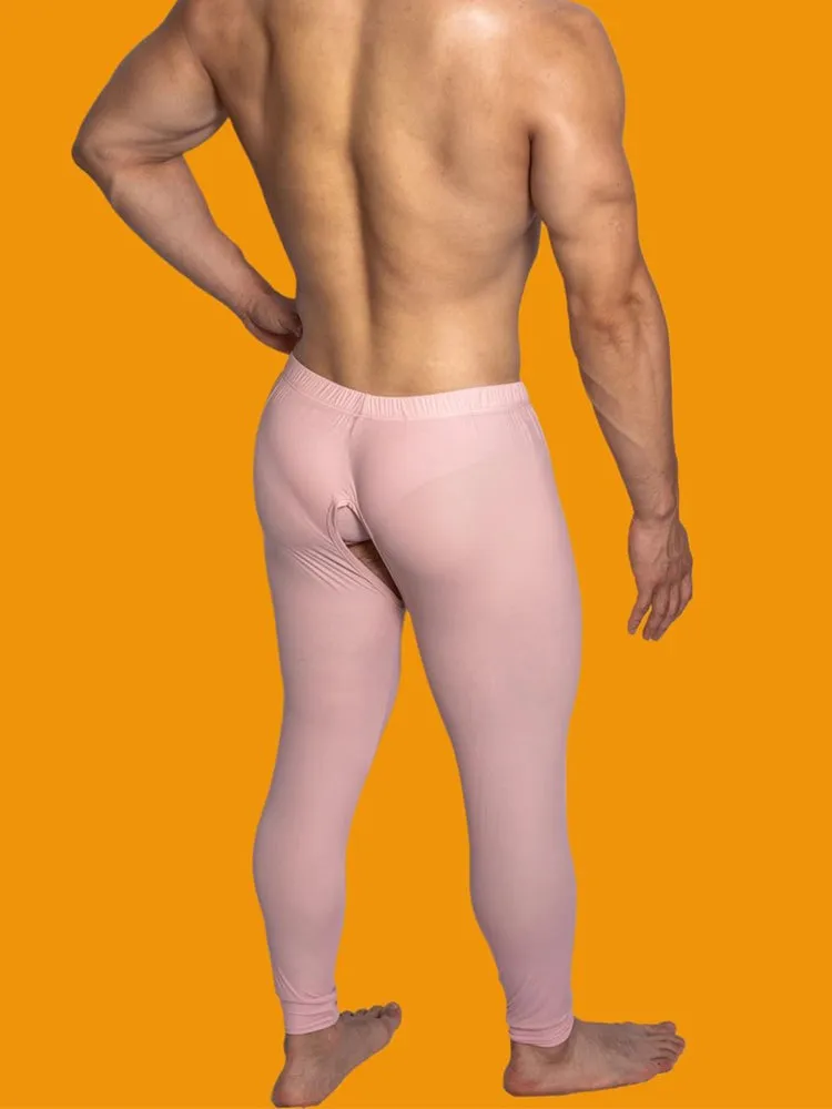 Men's Low-Rise Split Hollow Base Layer Breathable Tights